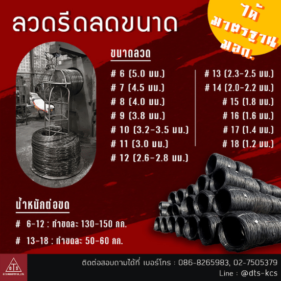 ลวดรีดตามขนาด สั่งผลิตได้